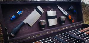 Подарочный набор шампуров в кейсе "Козак" 19 предметов