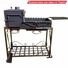 Мангал кованый c печкой под казан "За..