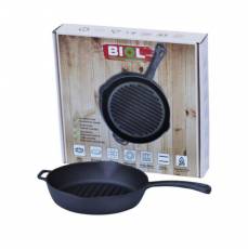 Сковорода-гриль Биол чугунная 24 см.