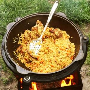 Чугунный татарский казан для плова Биол 50 см., 22 л. артикул 0922