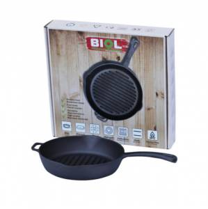 Сковорода-гриль Биол чугунная 26 см.