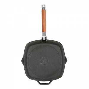 Сковорода-гриль Биол чугунная 24 см. со съемной ручкой