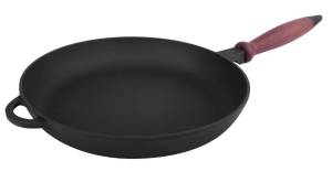 Сковорода Ситон Премиум чугунная 24 см. с деревянной ручкой