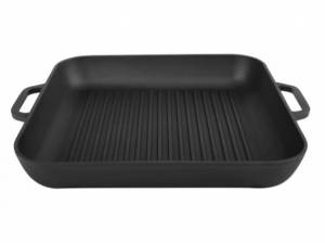 Сковорода-гриль Ситон чугунная 28x28 квадратная