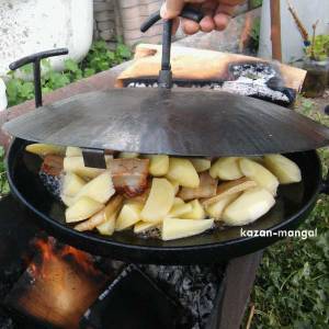 Сковорода из диска бороны "Козачка" 500 мм. с крышкой