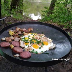 Сковорода из диска бороны "Козачка" 600 мм. с крышкой