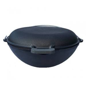 Чугунный казан Биол татарский 40 см., 12 л. с крышкой сковородой 0912К