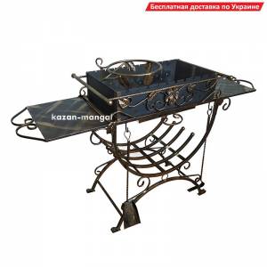 Кованый мангал co столиками "Козача слава" 3 мм.