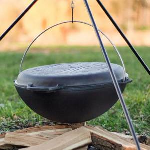 Казан чугунный татарский Brizoll 15 л. с крышкой-сковородой