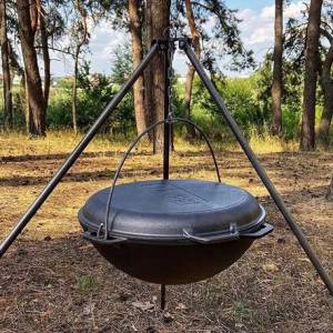 Казан чугунный татарский Brizoll 10 л. с крышкой-сковородой