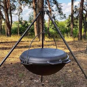 Казан чугунный татарский Brizoll 15 л. с крышкой-сковородой гриль