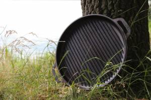 Казан чугунный татарский Brizoll 15 л. с крышкой-сковородой гриль