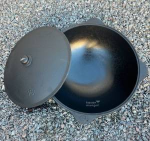 Узбекский наманганский казан чугунний 16 л с крышкой