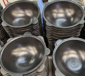 Узбекский наманганский казан чугунний 16 л с крышкой