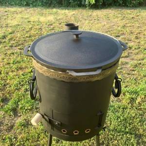 Печь под казан 12-18 л. с дымоходом