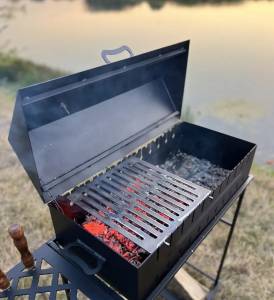 Мангал-гриль "Тризуб" з кришкою