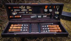 Подарочный набор шампуров в кейсе "Козак Люкс" 26 предметов