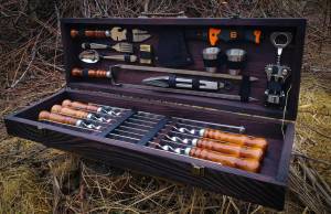 Подарочный набор шампуров в кейсе "Козак Люкс" 26 предметов