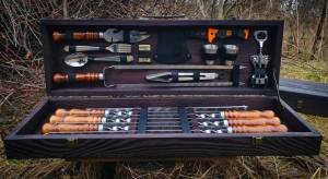 Подарочный набор шампуров в кейсе "Козак Люкс" 26 предметов