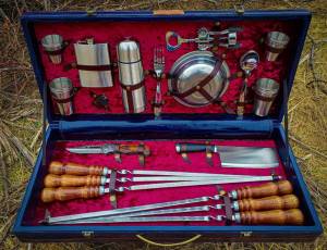 Набір шампурів в кейсі "Княжий Люкс" 43 предмета