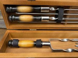 Подарочный набор шампуров в кейсе "Сокол" 7 предметов