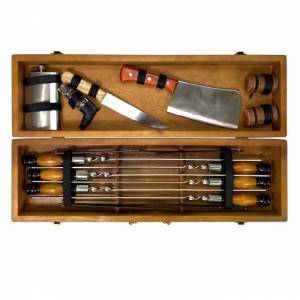 Подарочный набор шампуров в кейсе "Ястреб" 20 предметов