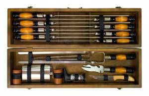 Набор шампуров в кейсе "Лось" 23 предмета