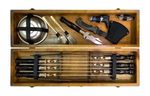 Набор шампуров в кейсе "Вепрь" 30 предметов