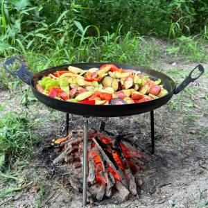 Сковорода з диска зі з'ємними ніжками та ручками 40 см