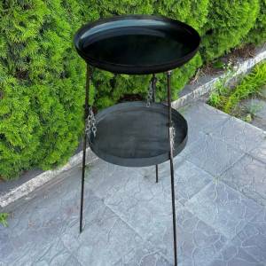 Сковорода з диска 50 см з підставкою для вогню