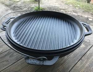 Казан чугунный татарский Brizoll 8 л. с крышкой-сковородой гриль