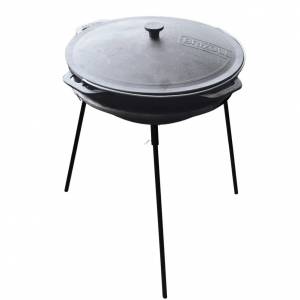 Казан чугунный татарский Brizoll 8 л. с треногой и крышкой