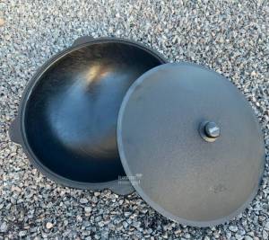 Узбекский наманганский казан чугунный 22 л с крышкой