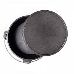 Казан чавунний походний Біол 8 л з кришкою-сковорідкою