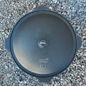 Наманганский казан чугунный 8 л с крышкой