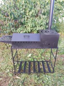 Мангал гриль з пічкою 4 мм